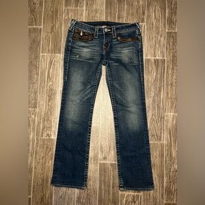 True Religion Billy Flap Jeans Women’s 31 Blue Made In USA